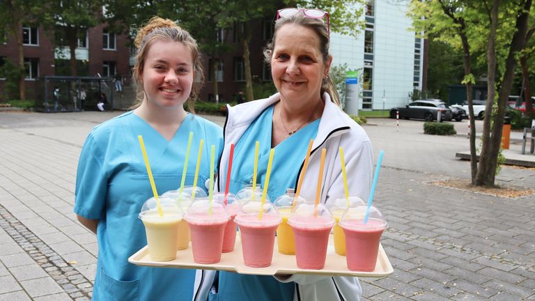 Einzelne Stationen gaben gleich Smoothie-Sammelbestellungen in Auftrag.